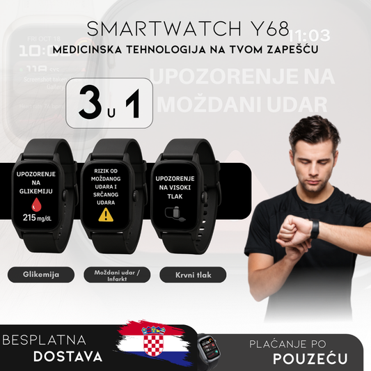 Smartwatch Y68 | Pametna kontrola